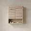 Armoire de salle de bain murale 26 po avec portes, tablette et compartiment de rangement ouvert au-dessus de la toilette-2011372591