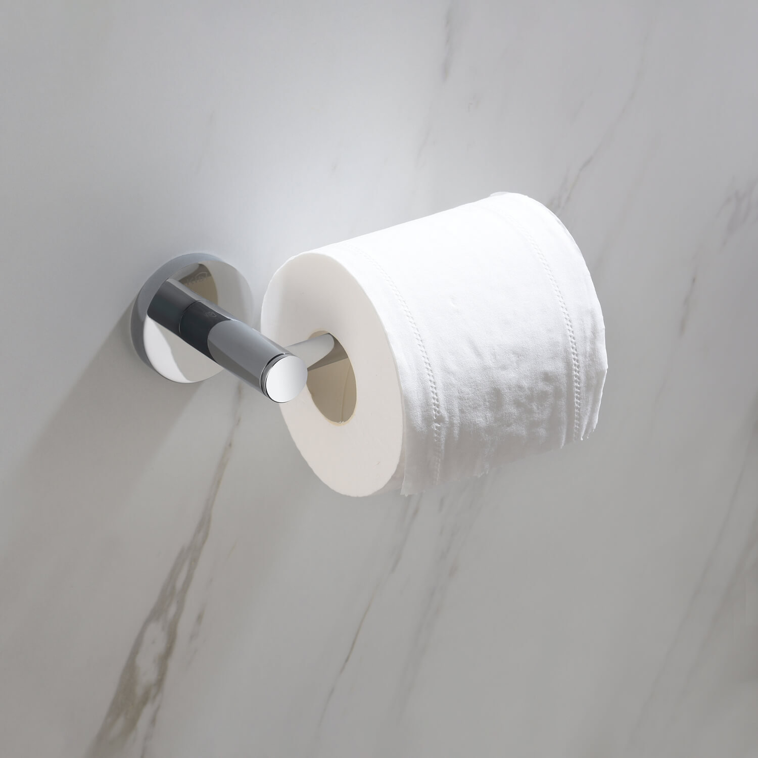 Circular Freestanding Toilet Paper Holder, Chrome