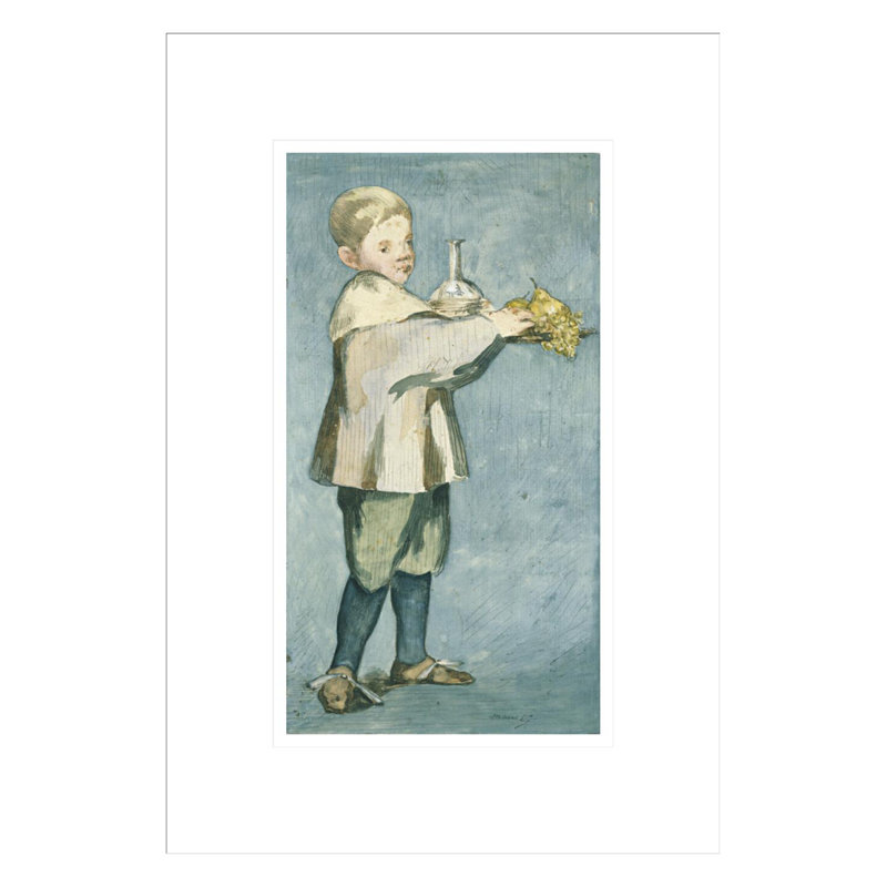 «Boy with Fruit» par Edward Manet - Impression numérique sur toile, H 16,75 po x l 11,7 po
