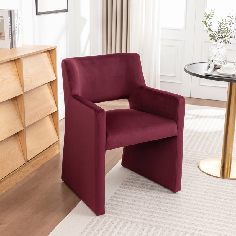 Chaise de salle à manger rembourrée Noah, Rouge
