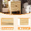 Table de chevet 19,7 po avec tiroirs en bois massif-107078682