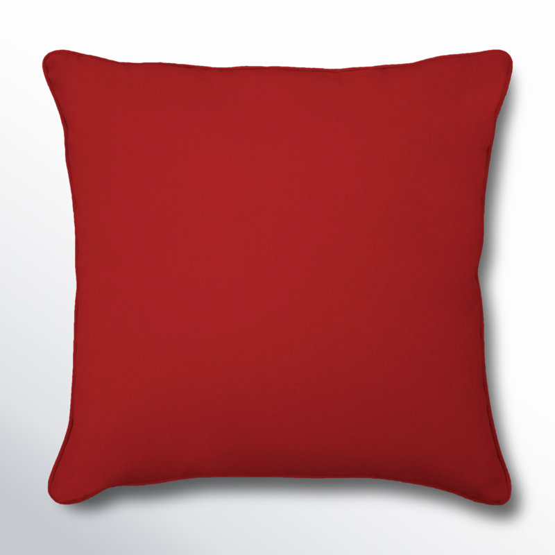 Sunbrella® Reversible Throw Pillow, Canvas Jockey Red Sunbrella® Canvas, 18" H x 18" W