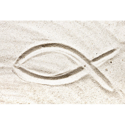 Beach Sand Christian Fish by Rapideye