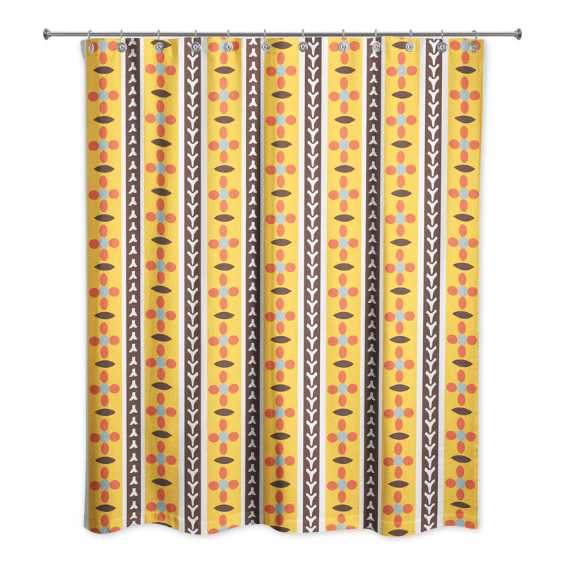 Rideau de douche simple Hamby, Jaune