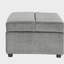 Lit simple escamotable avec repose-pieds pliant avec matelas, lit d'invité convertible, gris foncé