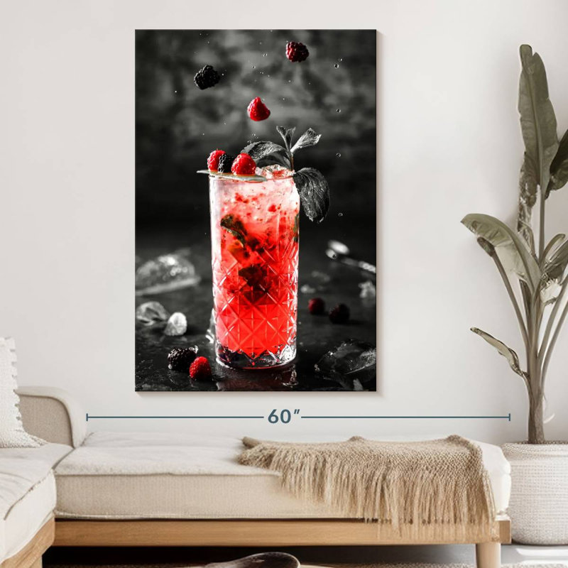 Pop Pop Berry Cocktail, H 51 po x l 34 po x P 1,25 po