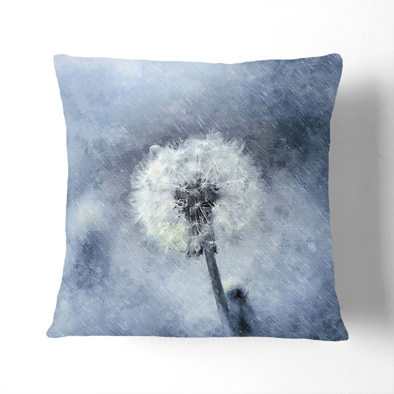 Dandelion Seeds Vol.11 Painting Square Throw Cushion, 55cm H x 55cm W x 20cm D, Black