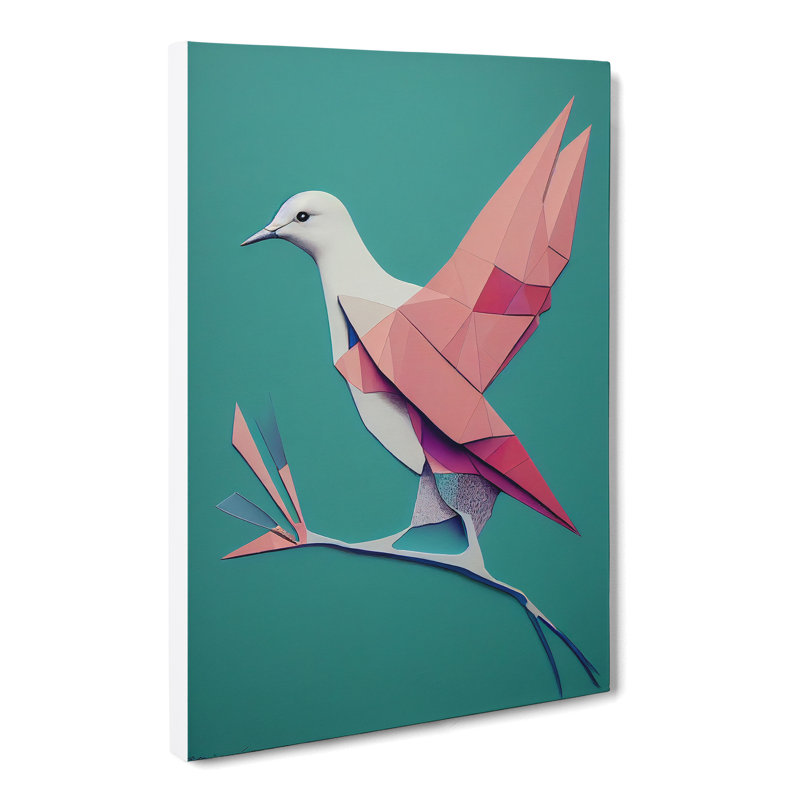 Gerson Dove Bird Paper - Wrapped Canvas, 76cm H x 50cm W x 3cm D