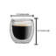 Ensemble de 4 verres à liqueur 3,5 oz en verre à double paroi Cuisinox