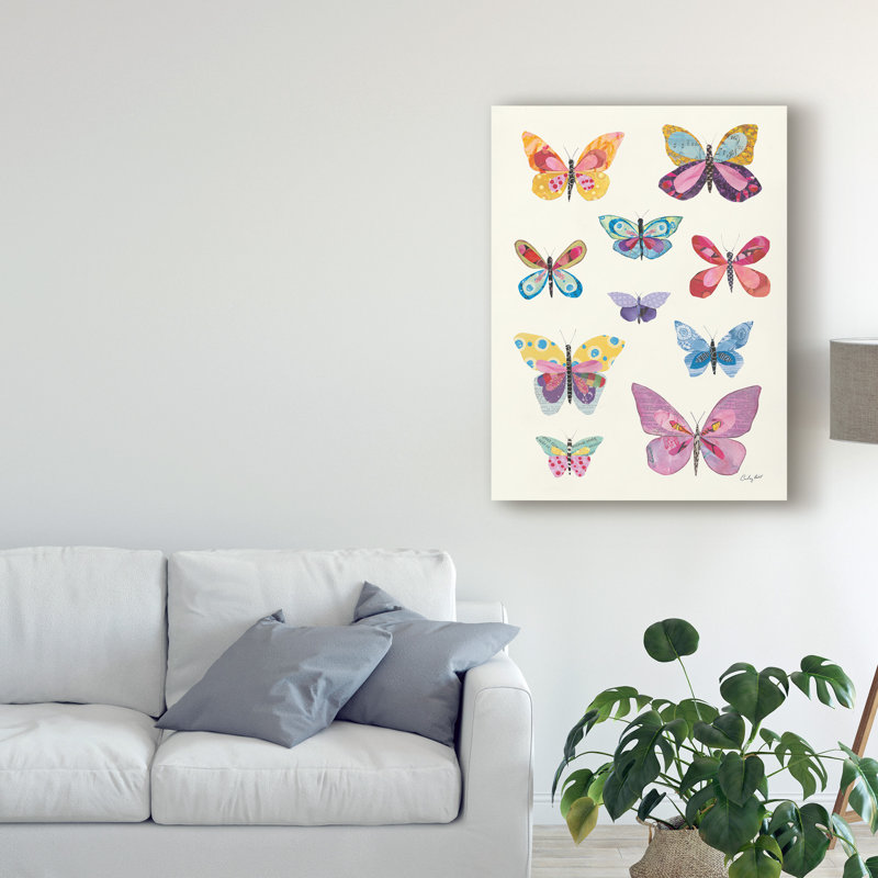 « papillon chars ii », art sur toile, H 19 po x l 14 po x P 2 po