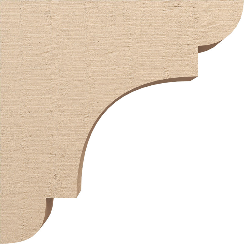 New Brighton cèdre brut grain de bois TimberThane Corbel, apprêté brun clair, H 32 po x l 8 po x P 32 po