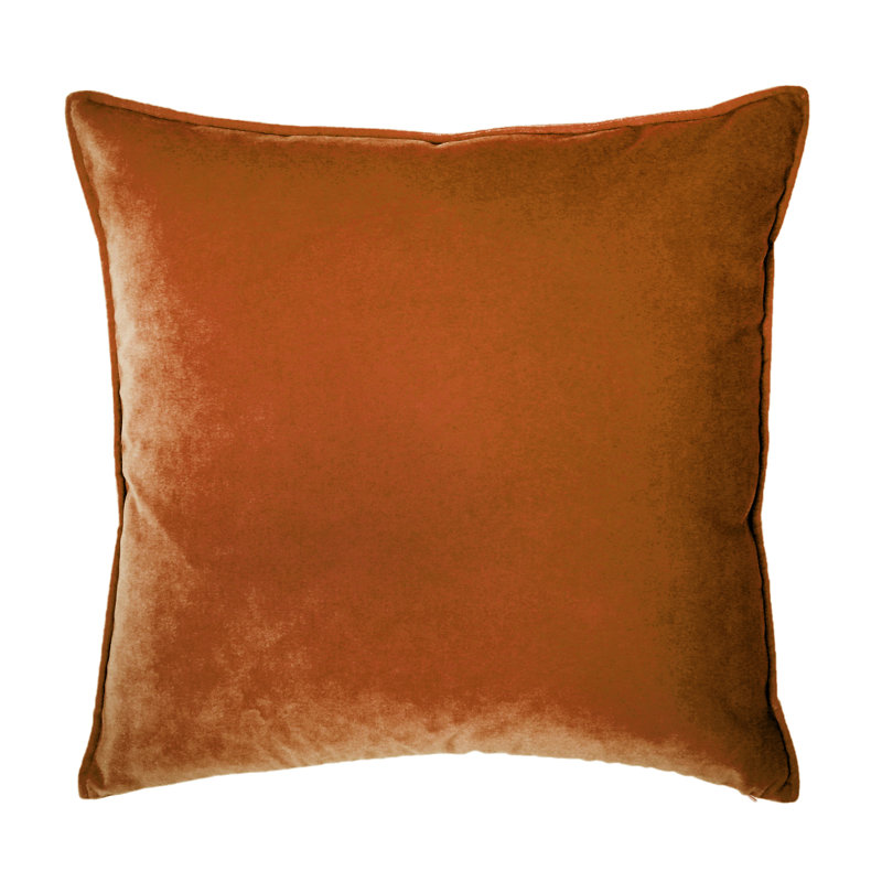 Franklin Washable Velvet Square Pillow Cover & Insert , Marmalade, 22"H x 22"W