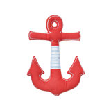 Anchor Shaped Applique and Embelishe Throw Pillow