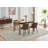 Upholstered Dining Chair with Wood Legs, Wing Backrest, Wooden Kitchen Chair with Thick Cushions-1163809386
