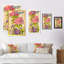 «Pink and Purple Wildflowers II», reproduction sur toile encadrée-1163834220-1163834219