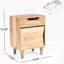 Table de chevet en bois naturel