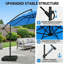 Parasol en porte-à-faux octogonal 10 'avec base lestée-108840698
