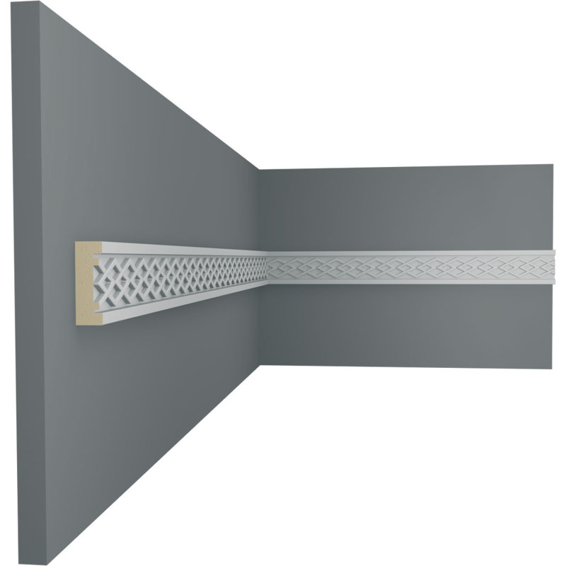 Swindon White Polyurethane Crown Chair Rail Moulding Set