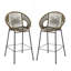 Tabouret de bar d'extérieur vert Ferrara, ensemble de 2-2259225