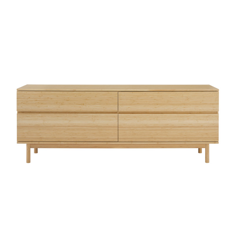 Maiva Solid Wood Platform Bedroom Set, King, 5 Pcs. Bed, 2 Nighstands, 2 Dressers