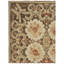 Tapis floral en laine noué à la main rouge / beige / noir-78949655