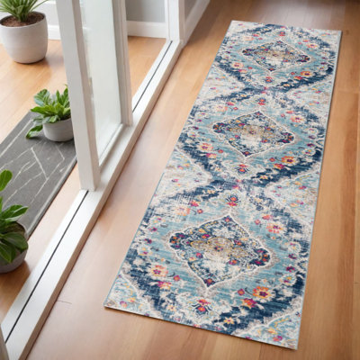 2? X 6? Tapis oriental bleu