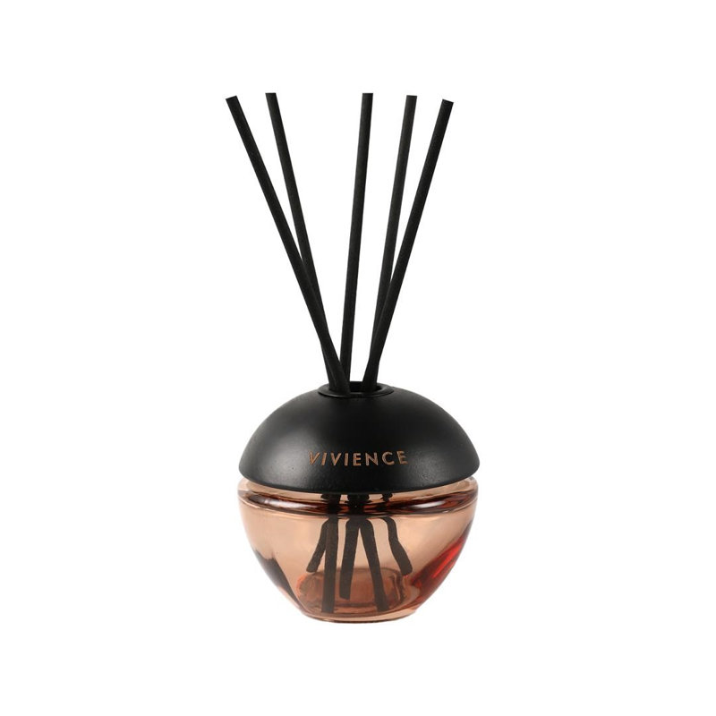 Diffuseur rond en roseau moderne, muguet, Noir / Ambre