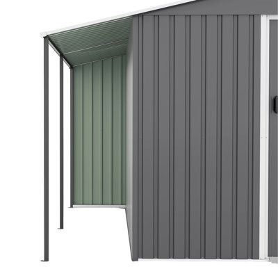 10x12 Ft Outdoor Storage Shed, Extra Large Metal Shed with Lockable Doors,  Windows, Outside Steel Tiny House Ideal for Garden, Backyard, Patio Utility, Tool Storage, Chicken Coops