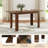 47”-62” Extendable Dining Table for 4-8 People for Dining Room Home Office Brown-700396072