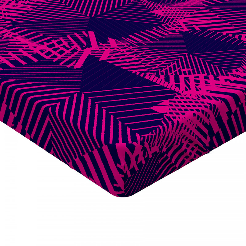 Microfiber Geometric Fitted Sheet, Full/Double Fitted Sheet