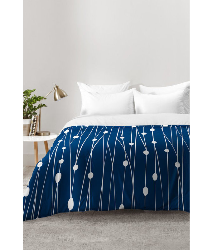 Heather Dutton Modern & Contemporary Polyester Abstract Comforter, King Comforter + 2 King Shams