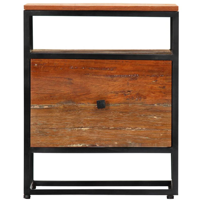 Oaklee 40cm W Steel Bedside Table