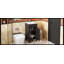 Meuble-lavabo autoportant de 16 po de style français avec lavabo en céramique, armoire simple avec porte à fermeture douce, tablette réglable et pieds pleins, noir-257871641