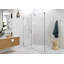Cabine de douche murale à charnière en verre à 90 degrés sans cadre de 58 po x 43,5 po x 78 po Illume-90627663
