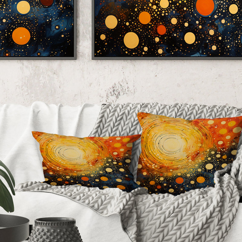 Coussin Fiery Fusion I - Abstract Collages