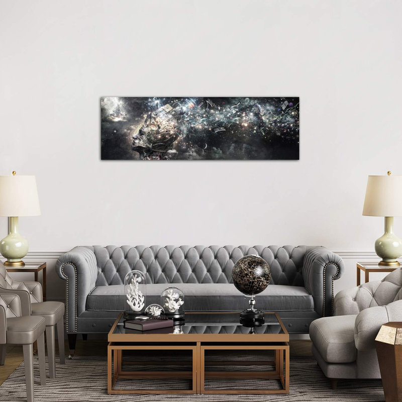 " Coma " by Cameron Grey, Wrapped Canvas, No Mat, 24'' H x 72'' W x 1.5'' D