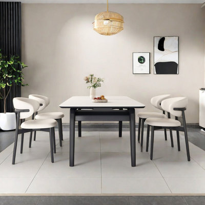 Modern minimalism rectangle dining table set