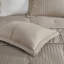 Ensemble d'édredon en charmeuse taupe 7 pièces Elegant