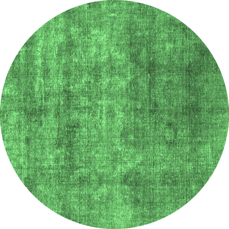 Washable Abstract Indoor Rug, Round 5'