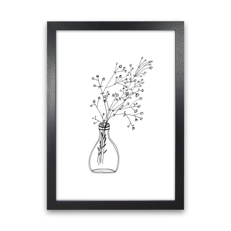 White Flowers by Carissa Tanton - Print, 63cm H x 46cm W x 3cm D, Black Framed