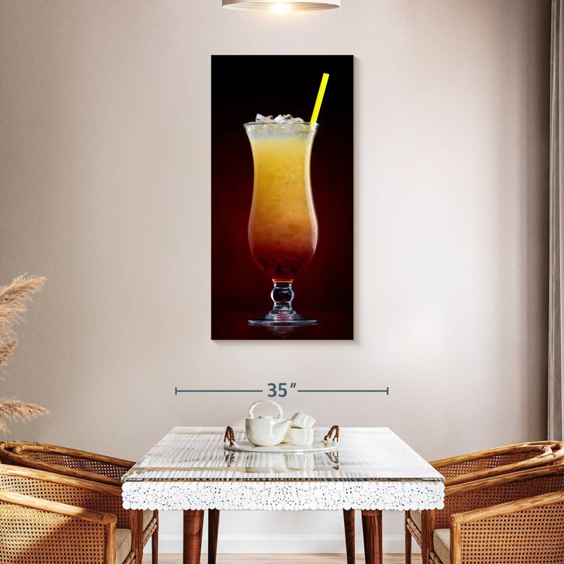 Téquila Sunrise Cocktail, H 24 po x l 12 po