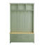 Portemanteau 76,6 po H 6 po, 6 crochets dorés et 2 tiroirs, vert menthe-462371373
