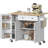 Kitchen Island with Drop Leaf, Island Table on Wheels, Modern Sideboard Buffet with Doors and Storage Pantry Door-578590817