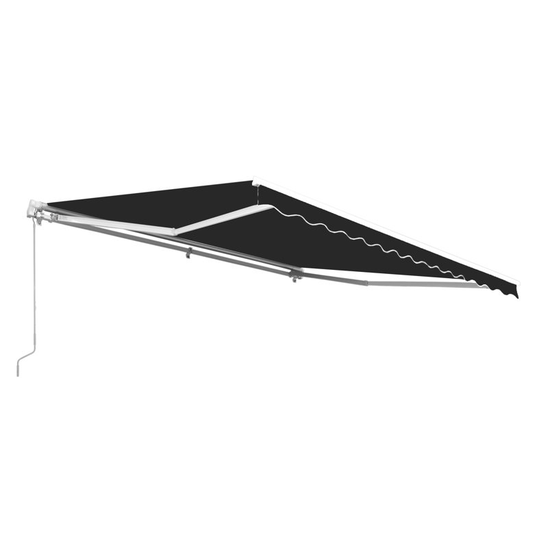 Tissu de remplacement pour auvent rétractable ALEKO, Onyx noir, l 16 pi x P 10 pi