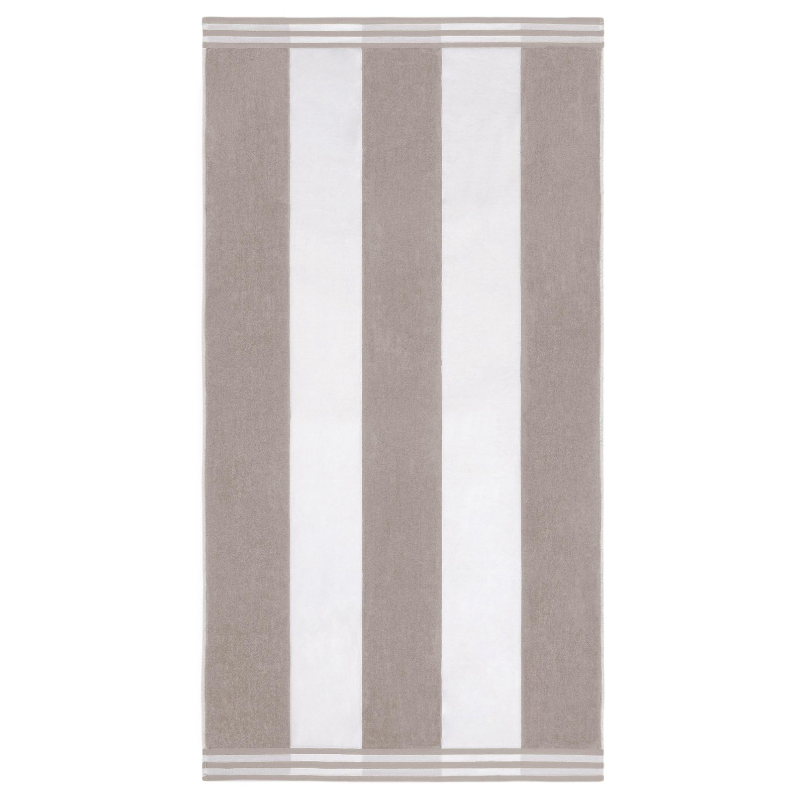 Oversized Cabana Striped Cotton Beach Towels, Light Gray, 1