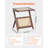 Rattan Coffee Table Z-Shaped Rattan Coffee Table 1-Tier for Living Room