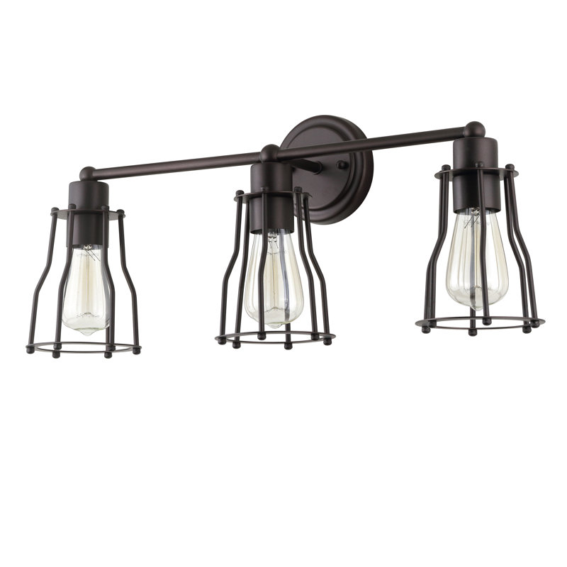 Gillam Metal Vanity Light, Oil Rubbed Bronze, 3
