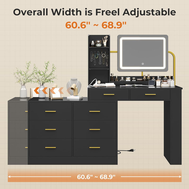 Bartol Vanity, Black