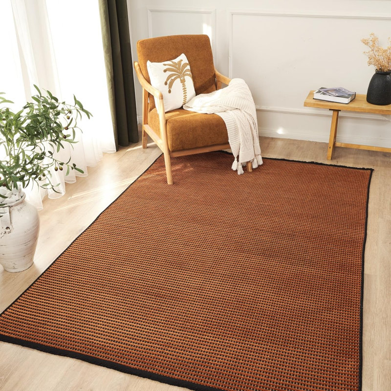 Solid Colour Plain Weave 120cm X 170cm Area Rug