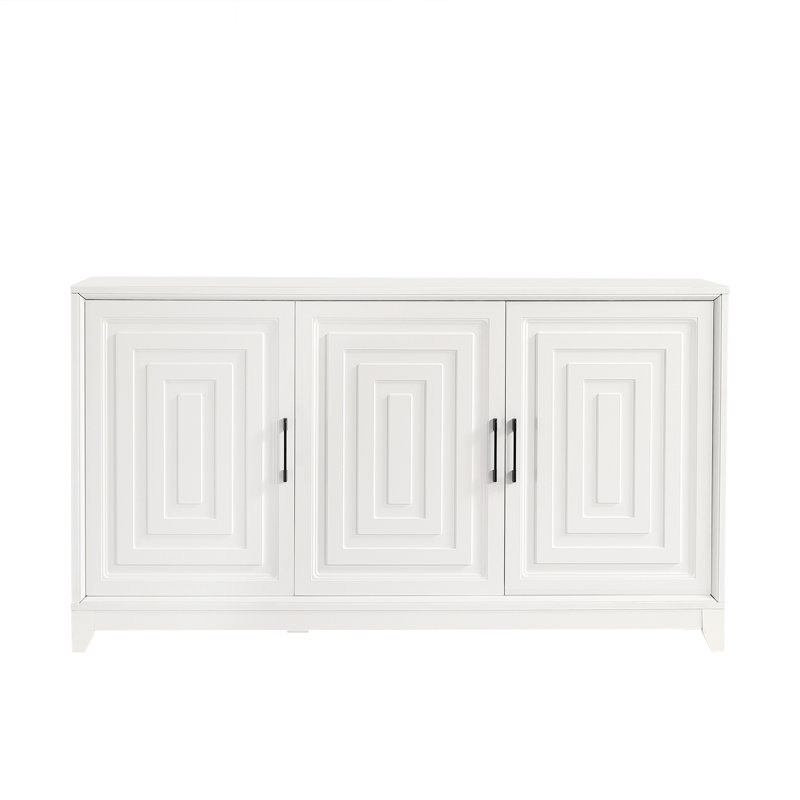 Console avec 2 espaces de rangement spacieux, Blanc